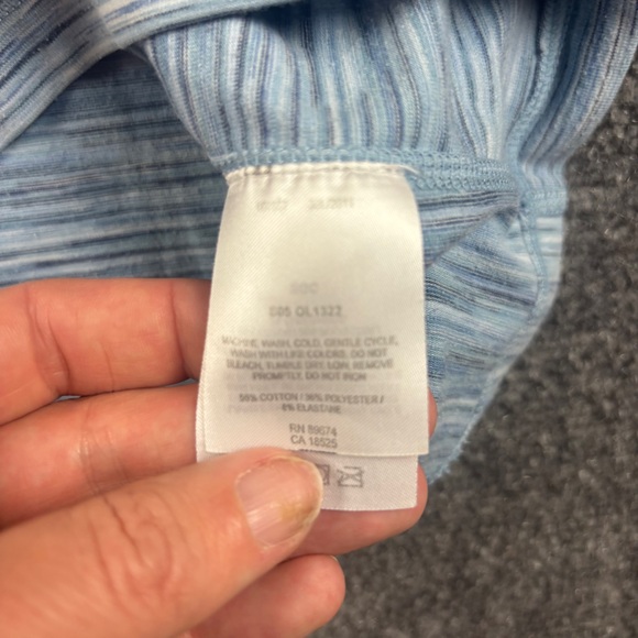 MOUNTAIN HARDWEAR Women’s Heathered Blue 3/4 Length Sleeve T-Shirt size: Medium - Picture 6 of 9